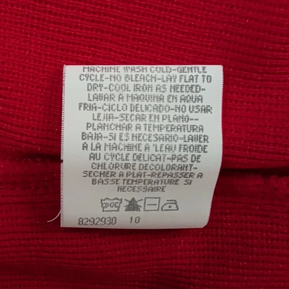 Vtg. Haberdashery by Leslie Fay Sportswear Mock Two-Piece Cardigan LP Red - Picture 10 of 15